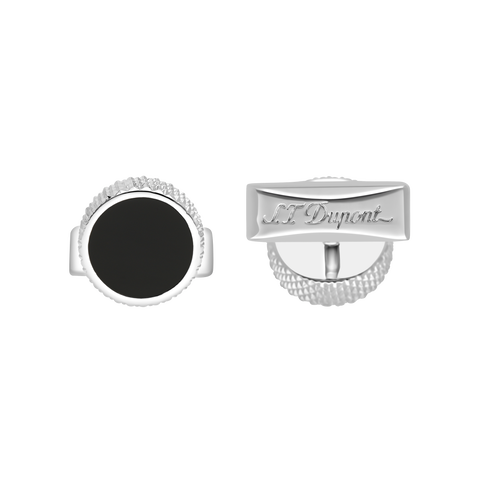 S.T. Dupont Round Black Palladium Cufflinks - 005597