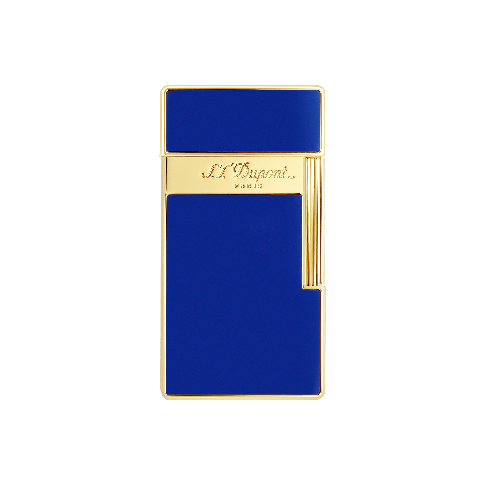 S.T. Dupont Big D Blue Lacquer and Gold Lighter - 025005