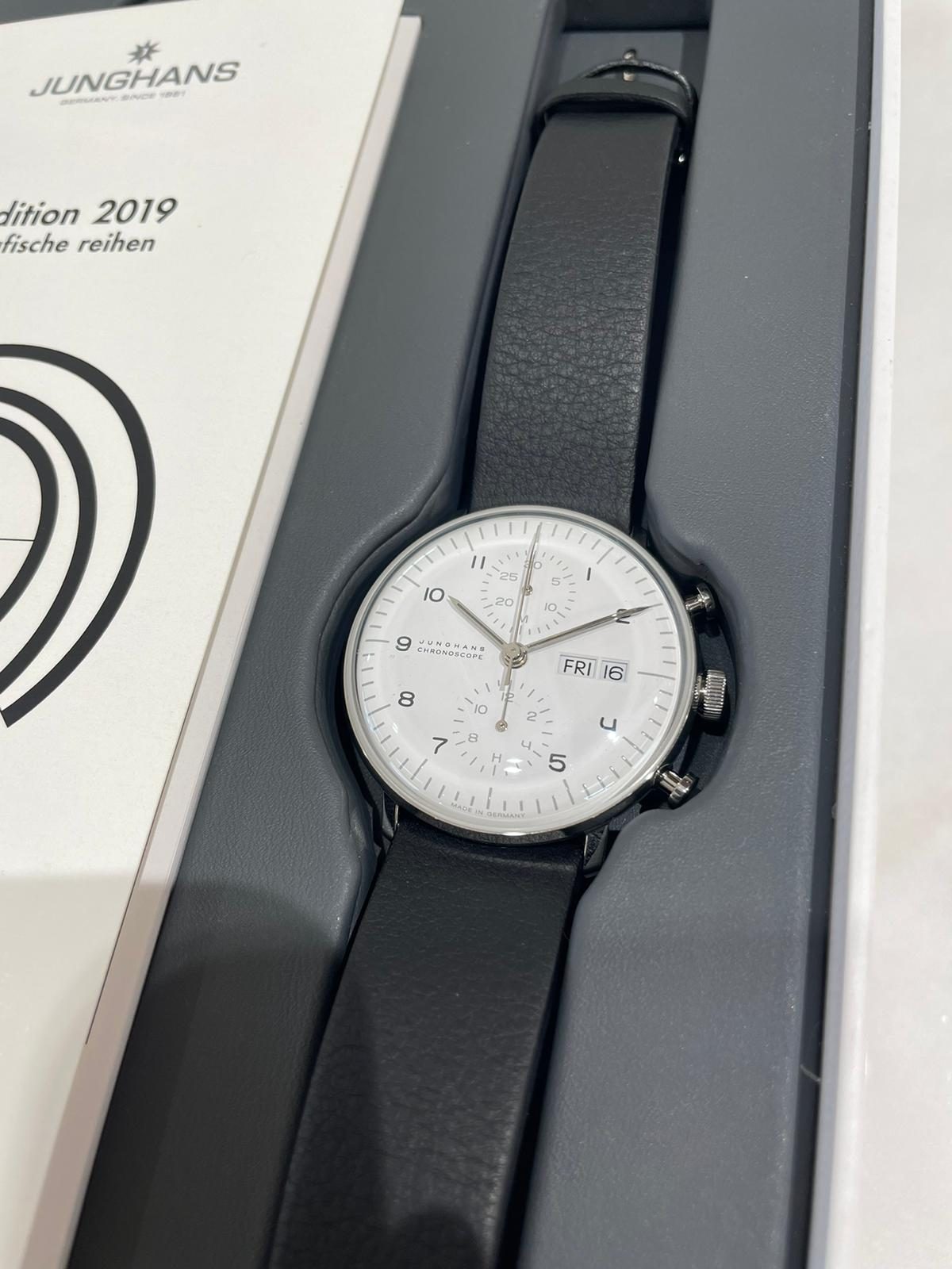 Junghans Max Bill Chronoscope Limited Edition (with Table Clock) 3632919.01