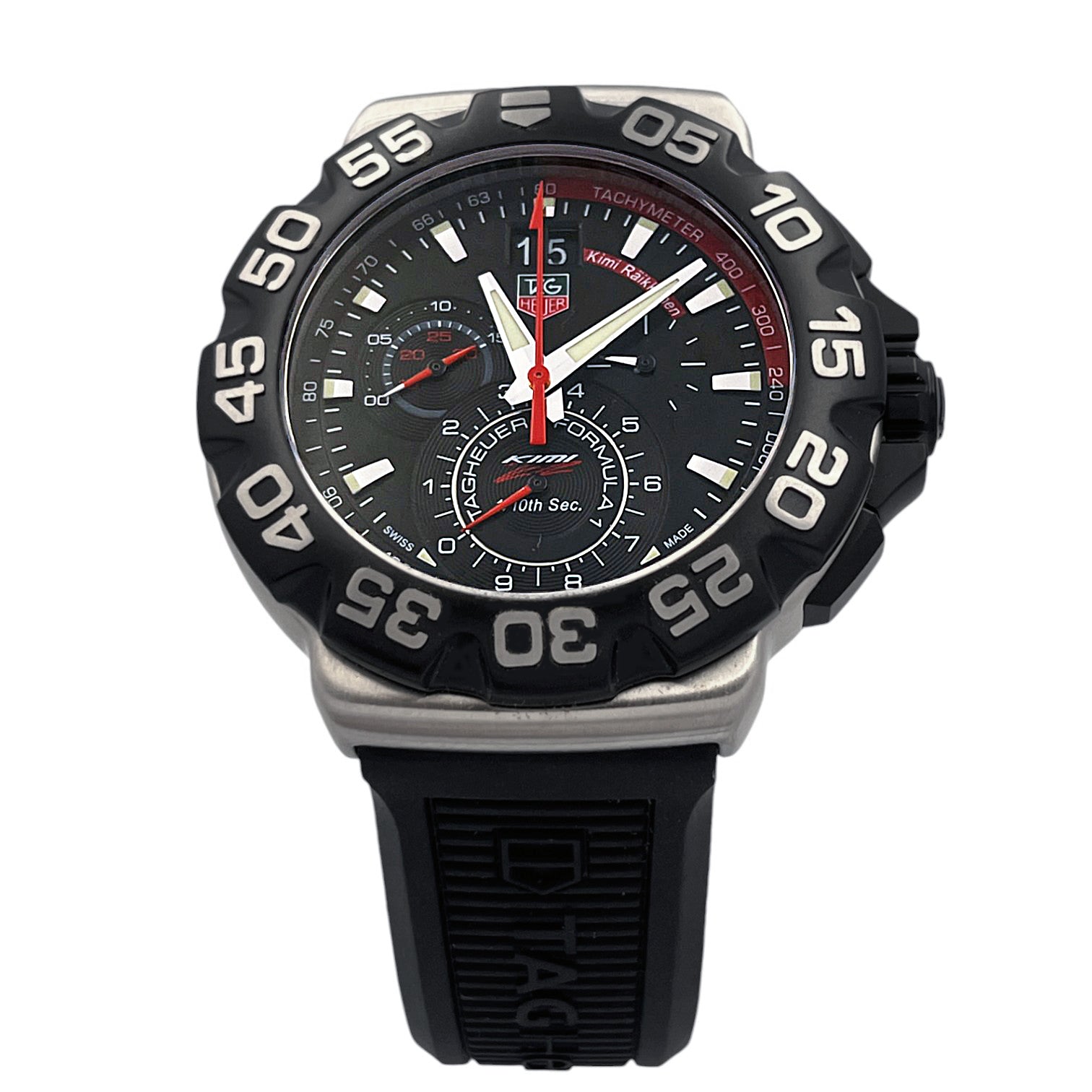 TAG Heuer Formula 1 Grande Date Chronograph Kimi Raikkonen Lim. Ed. New Never Worn Ref. CAH1014.BT0718 - ON6834