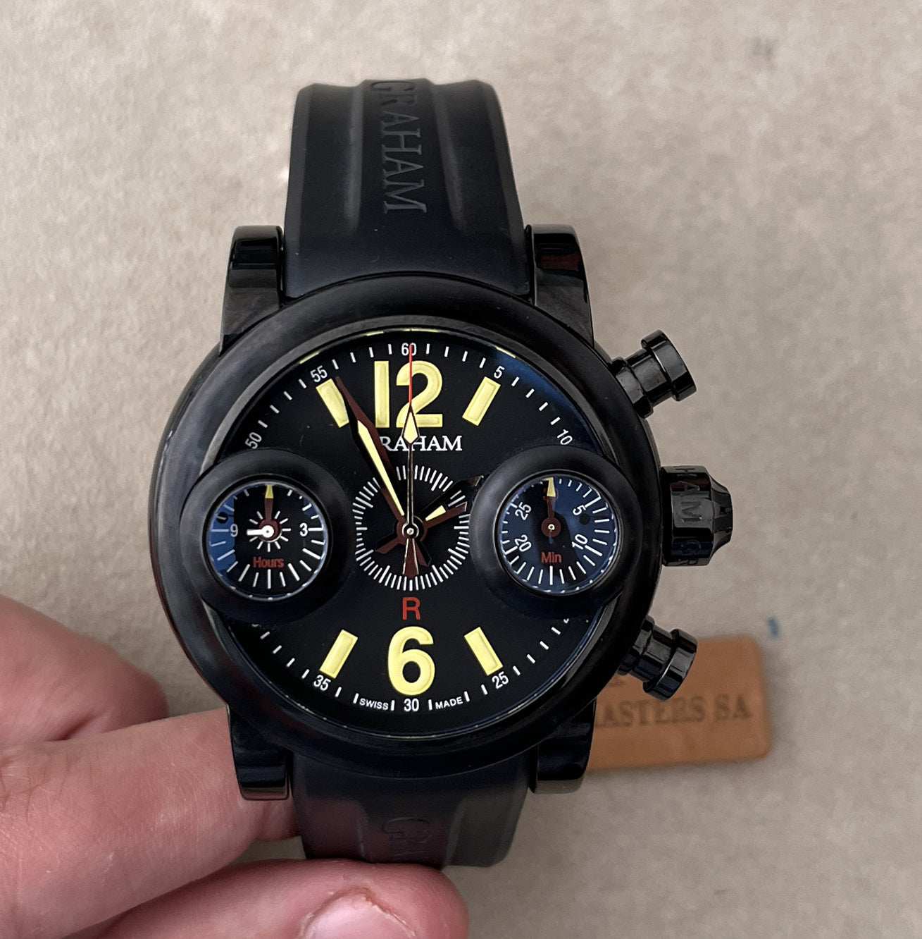 Graham Swordfish Black Knight New Never Worn Ref. 2SWASB - ON6916