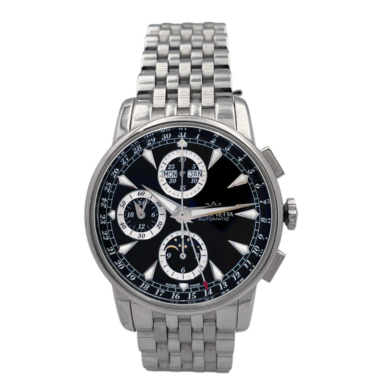Wyler Vetta Calendario Perpetuo Moon Phase New Never Worn Ref. 8116770446 - ON7005