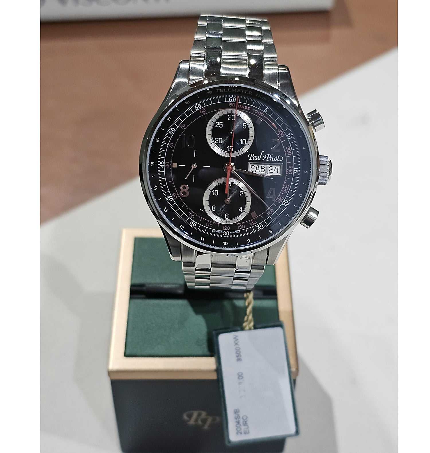 Paul Picot Gentleman Chronograph Manual Nuevo Sin Usar Ref. 2004S/B - ON7308