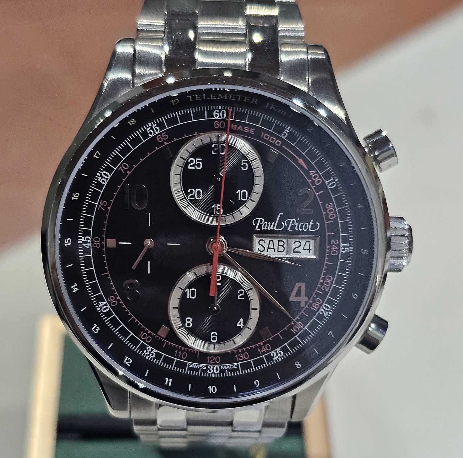 Paul Picot Gentleman Chronograph Manual Nuevo Sin Usar Ref. 2004S/B - ON7308
