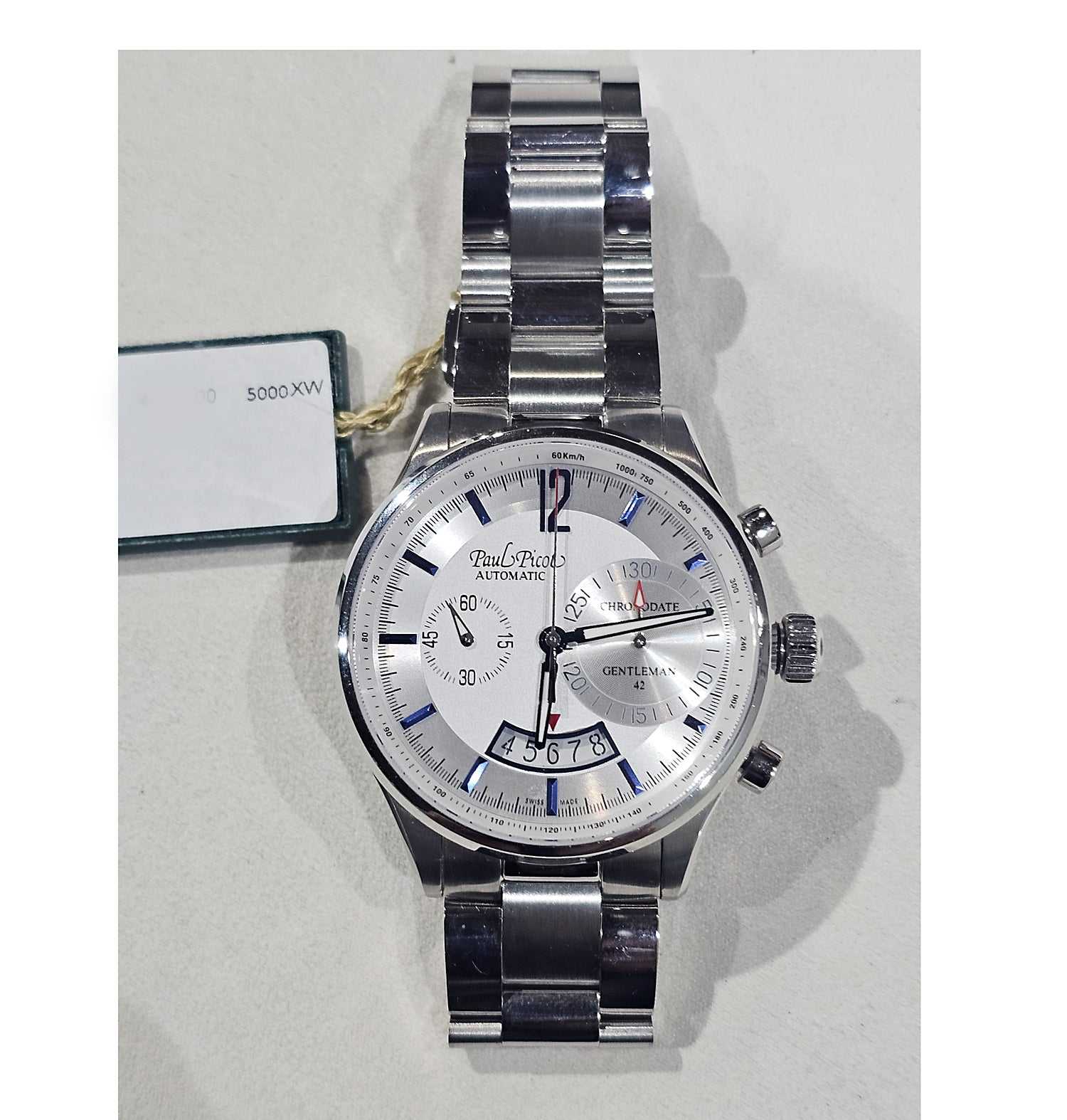 Paul Picot Gentleman 42 Chronodate, nuevo, sin usar, referencia 2134QS - ON7316