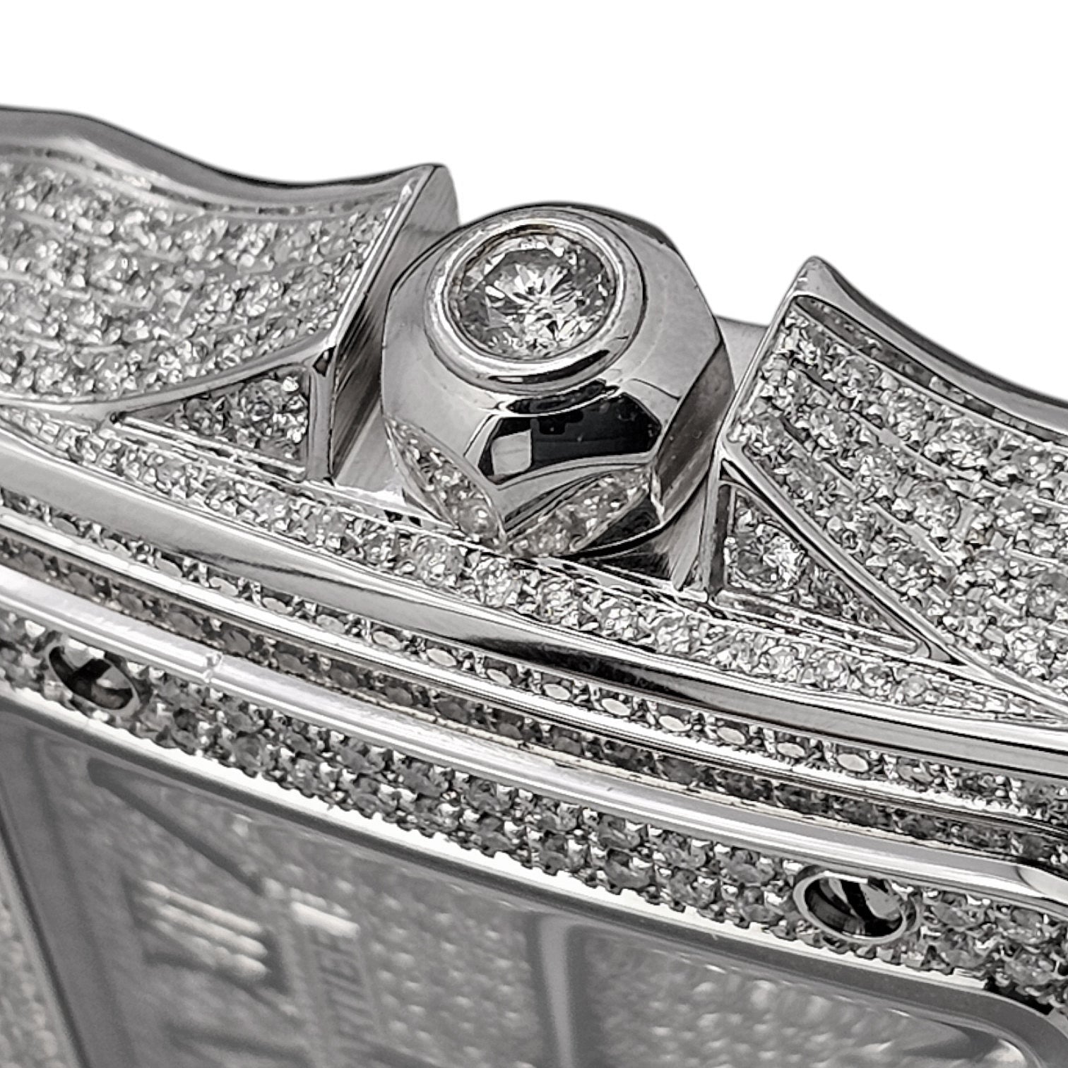 CARTIER Santos 100 XL Iced Out diamonds setting Ref. 2656 - OU1206