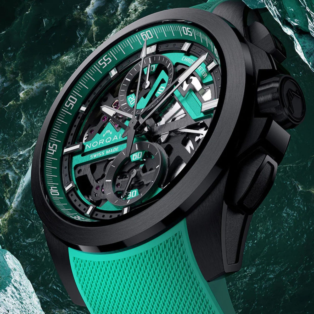 Norqain Independence Skeleton Chrono NNT3200BLC/JD326