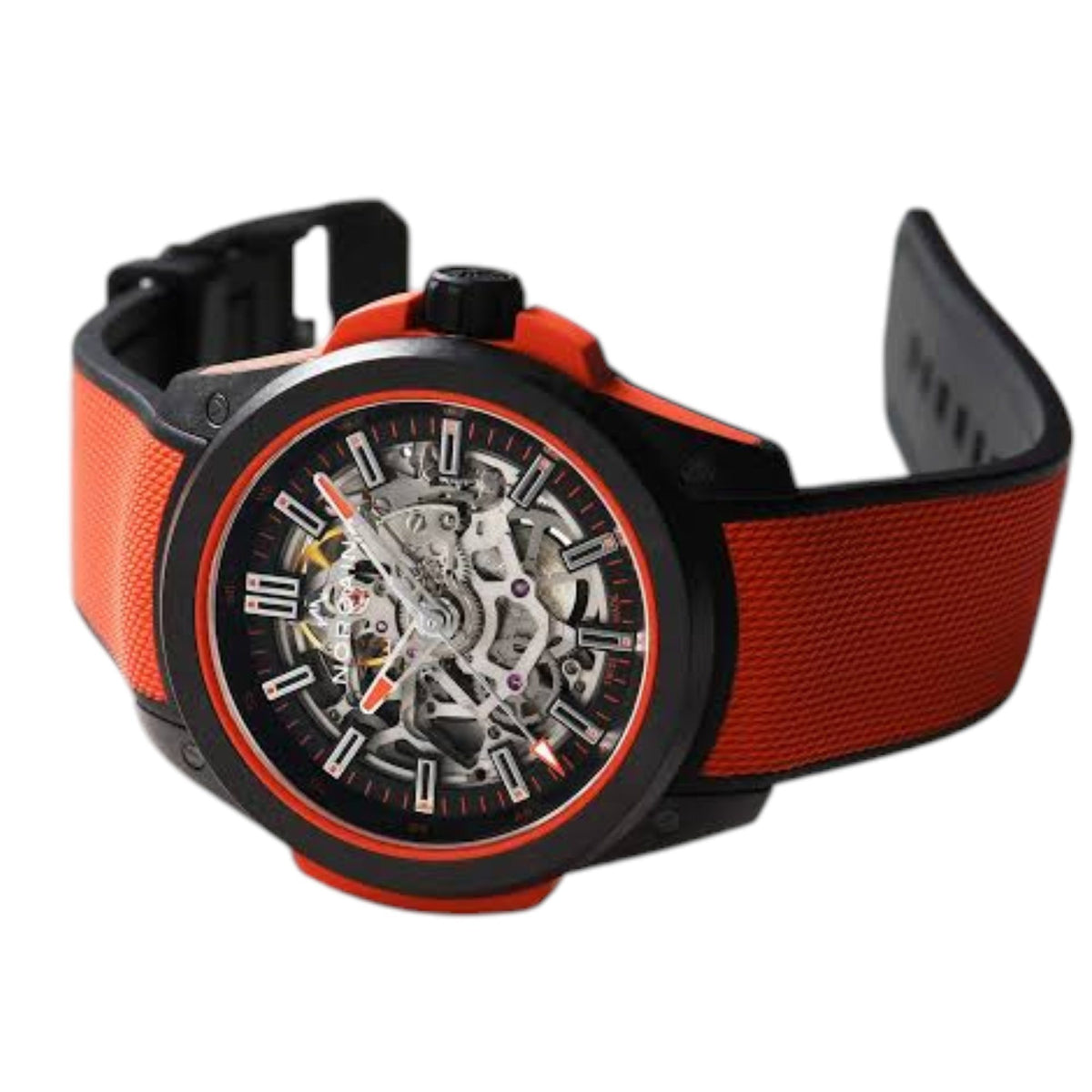 NORQAIN Wild ONE Skeleton 42mm Coral N3000.07Q31.B13