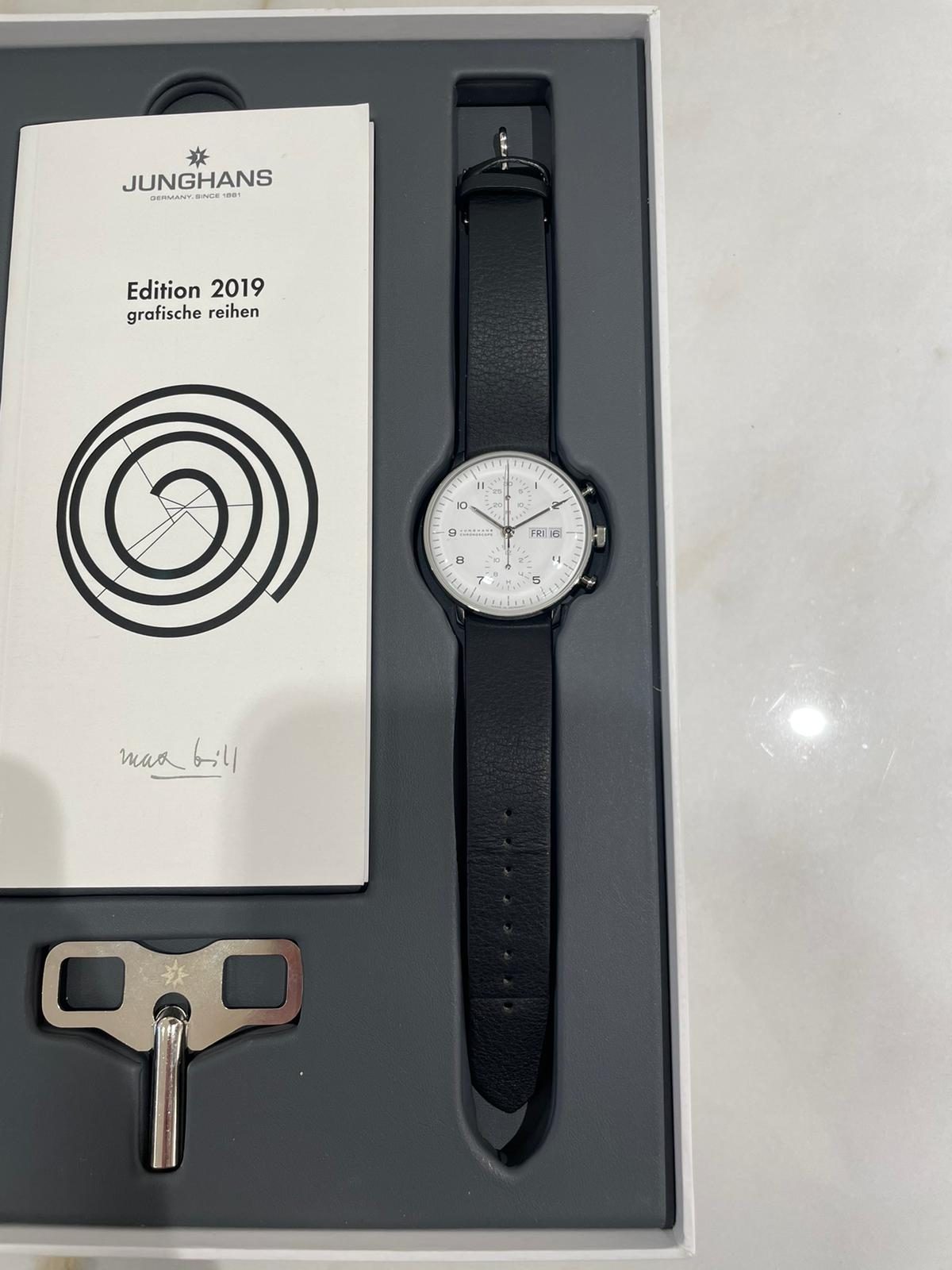 Junghans Max Bill Chronoscope Limited Edition (with Table Clock) 3632919.01
