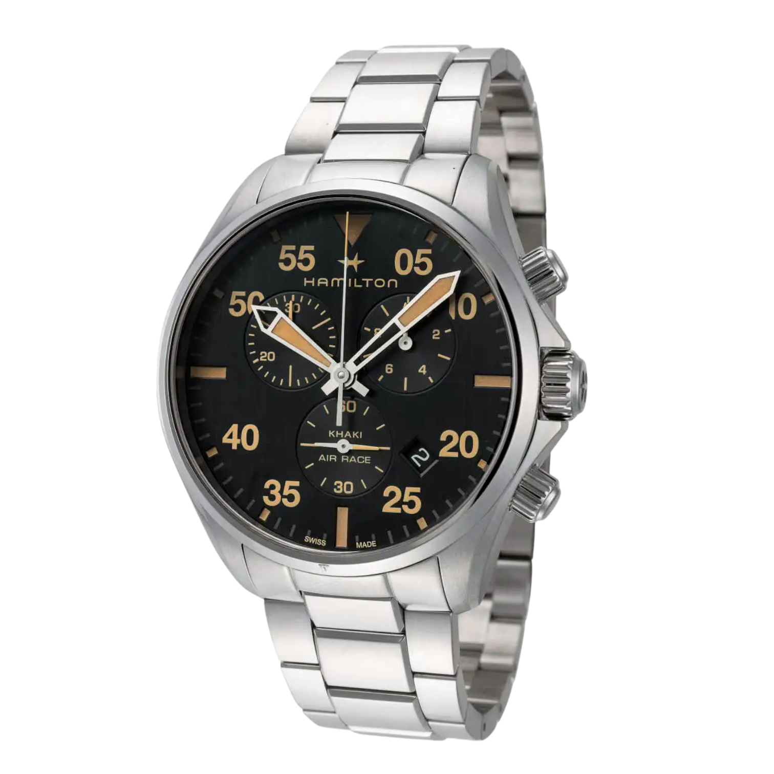 HAMILTON Khaki Aviation Khaki Pilot Chrono Ref. H76722131 - ON06112 - LuxuryInStock