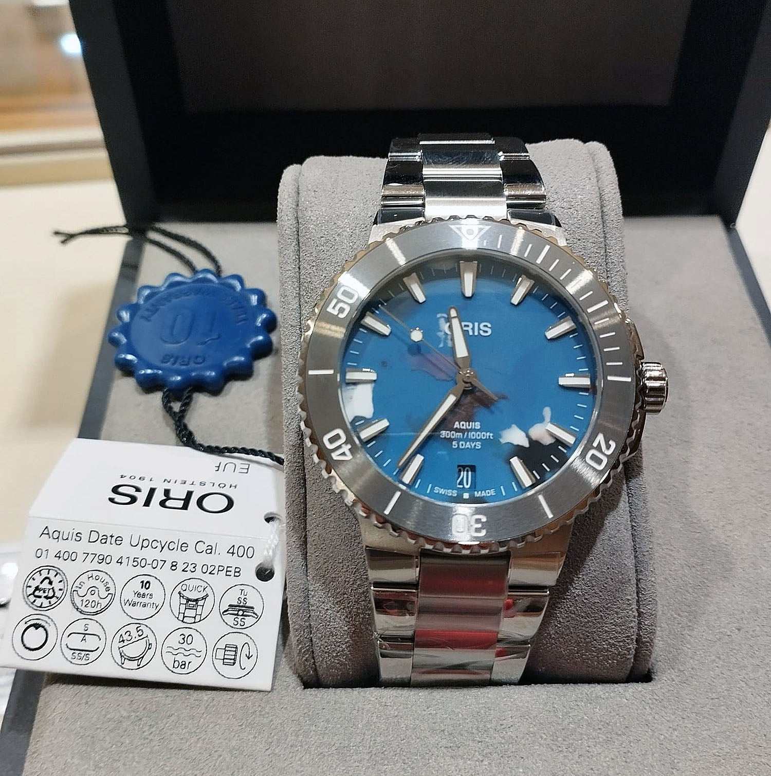 Oris Aquis Date Upcycle Calibre 400 43,5 MM Ref. 01 400 7790 4150-07 8 23 02PEB - ON7693
