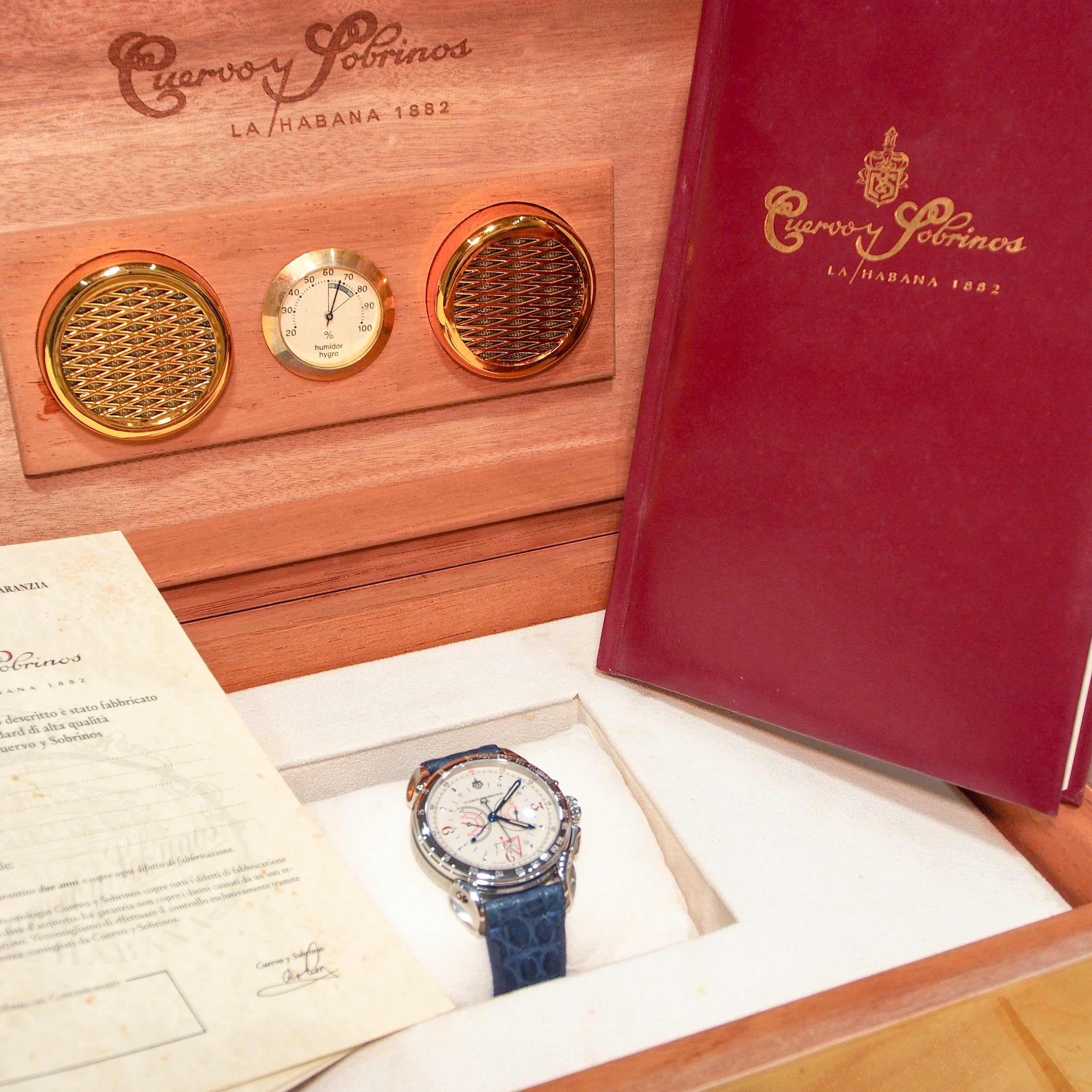 Cuervo Y Sobrinos Historiador Vuelo Ivory dial New Never Worn Ref. 3201.1I - ON05179
