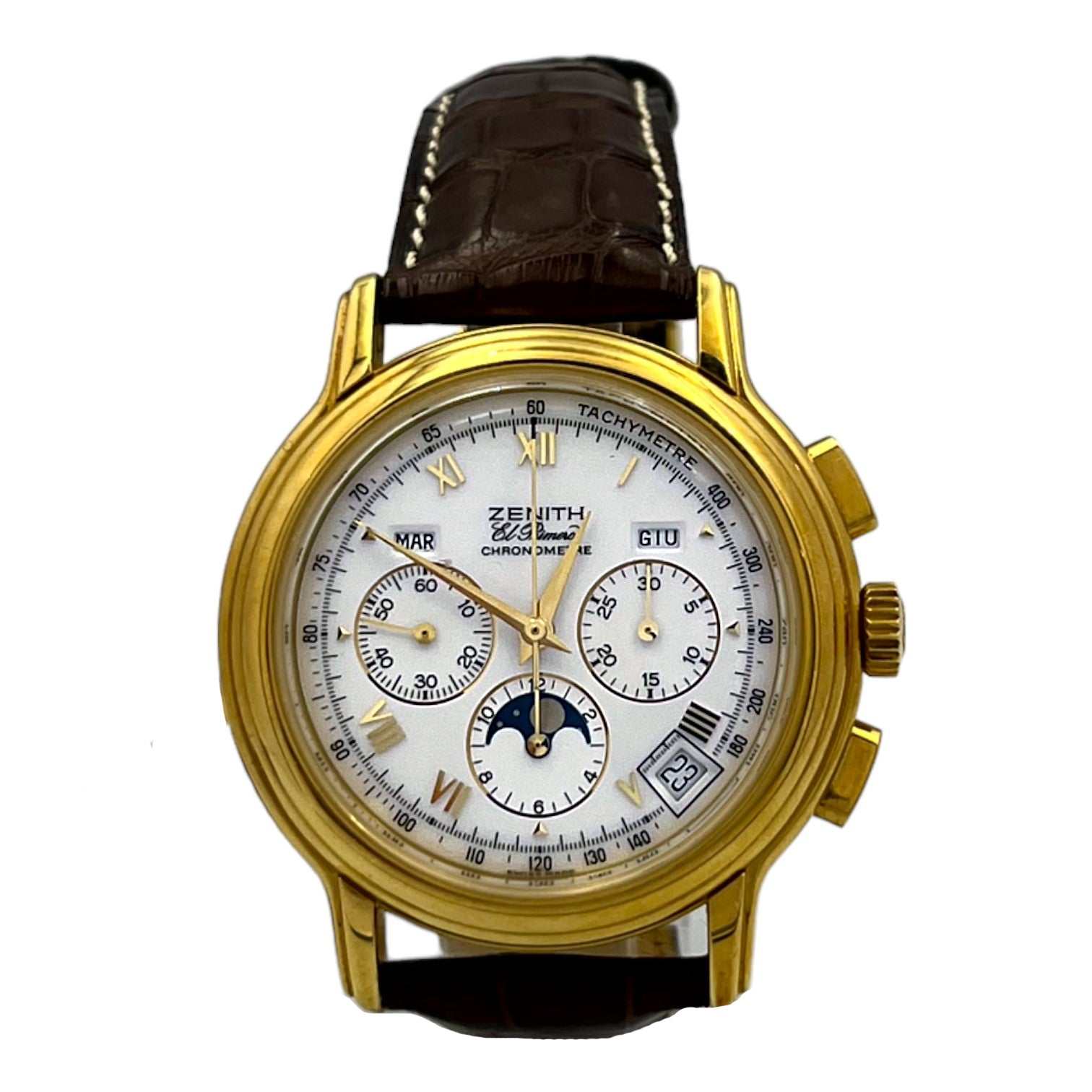 Zenith El Primero Chronomaster Moon Phase Oro 18 kt Nuevo Sin Usar Ref. 30.0243.410 - ON6751