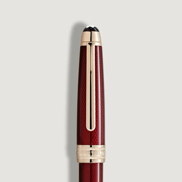 Montblanc Meisterstück MB133025 Solitaire Golden Hour Penna a Sfera in Lacca Bordeaux e Oro