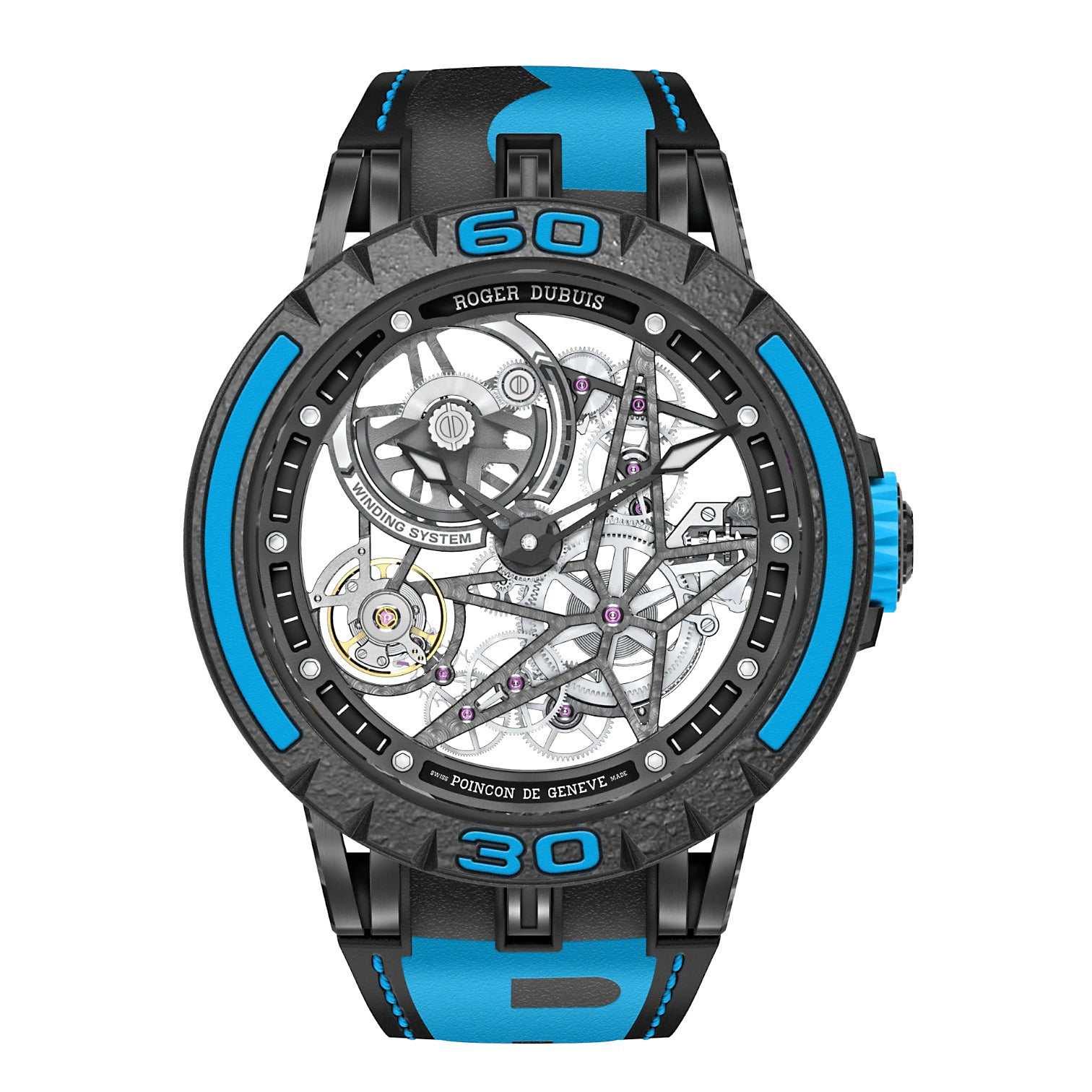 PREZZO SU RICHIESTA - Contattateci - Roger Dubuis Excalibur Spider Pirelli Black DLC Titanium Auto 45 mm Ref. DBEX0826 - ON7704