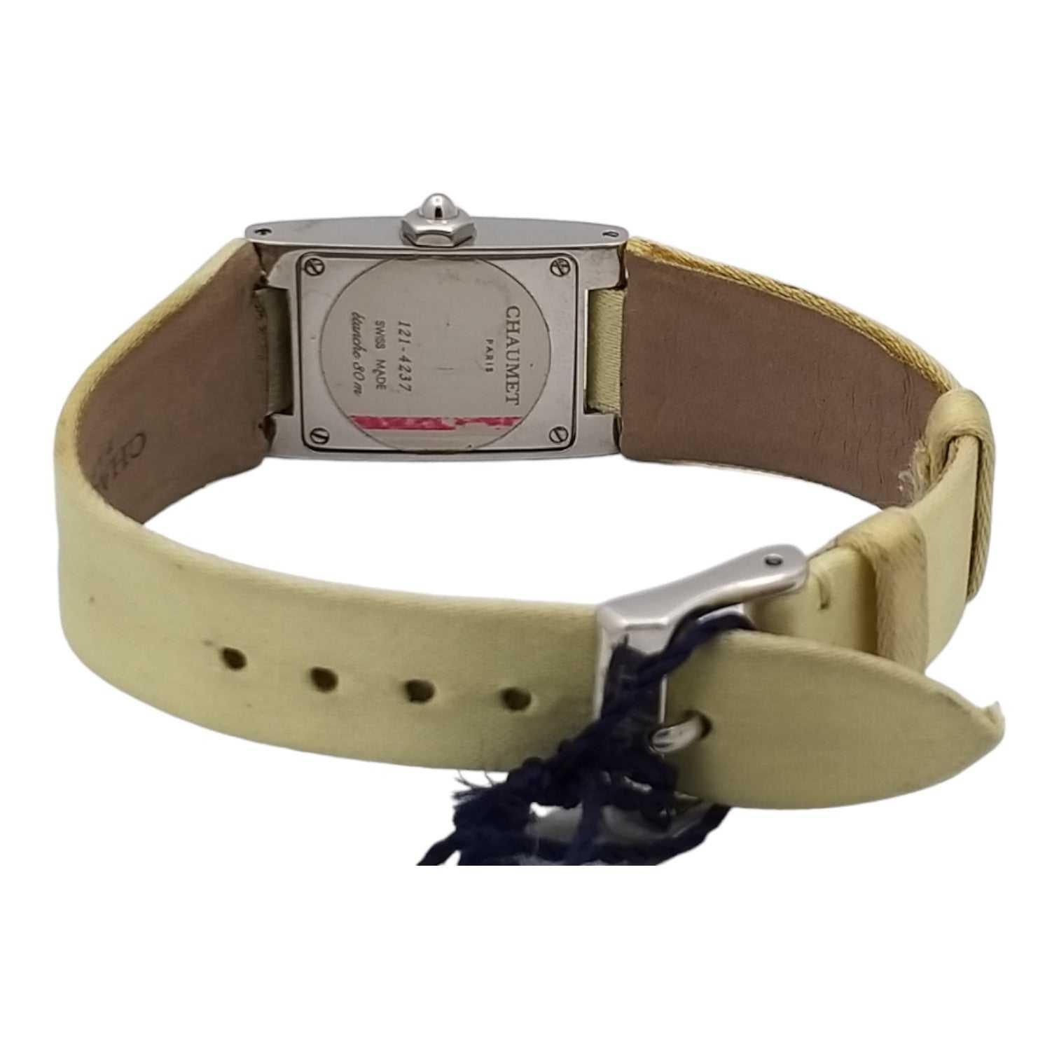 ID: ON856MARCA: ChaumetREFERENZA: W01215053MODELLO: ParisGENERE: DonnaMOVIMENTO: QuarzoCASSA: AcciaioCRISTALLO: ZaffiroDIAMETRO: 29x19 mmRESISTENTE ALL'ACQUA: 30 mt