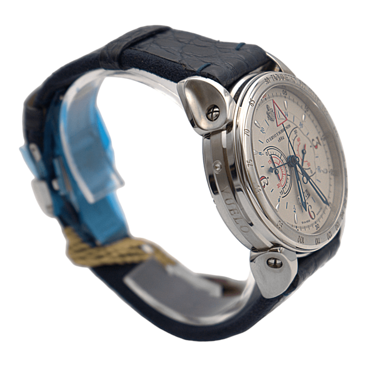 Cuervo y Sobrinos Historiador Vuelo Ivory dial Ref. 3201.1I - ON5179 - LuxuryInStock