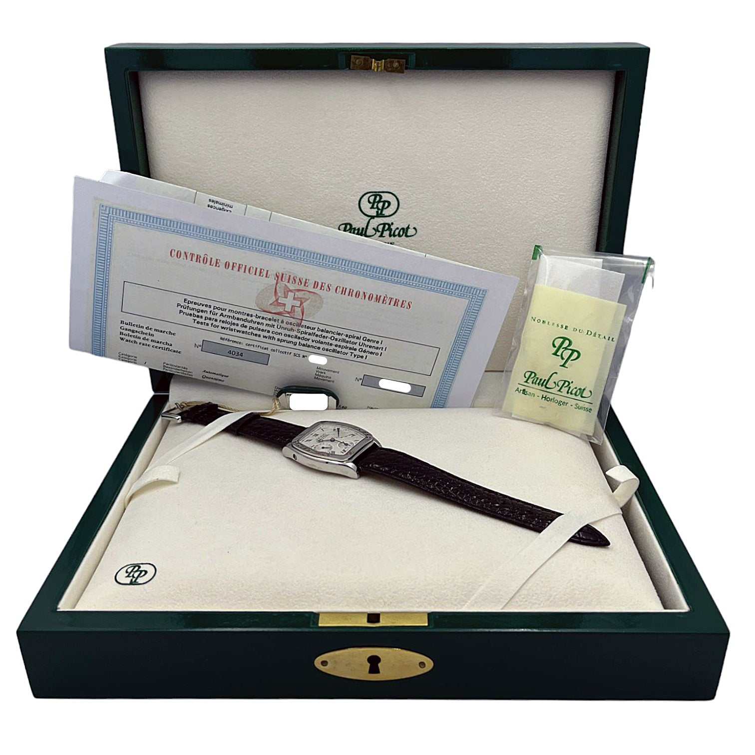 Paul Picot Firshire Chronometer Reserve de Marche Nuevo sin usar Ref. 4034 - ON5577