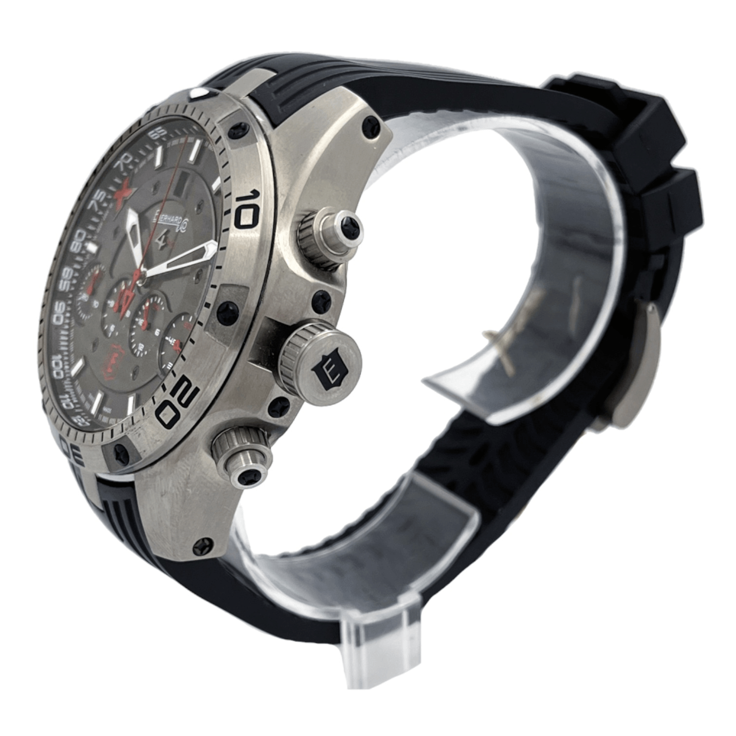 ID: ON4736MARCA: Eberhard & Co.REFERENZA: 37061CUMODELLO: Chrono 4 Gent 10 Ans de Crono Lim. EditionGENERE: UomoMOVIMENTO: AutomaticoCASSA: TitanioCRISTALLO: Zaf