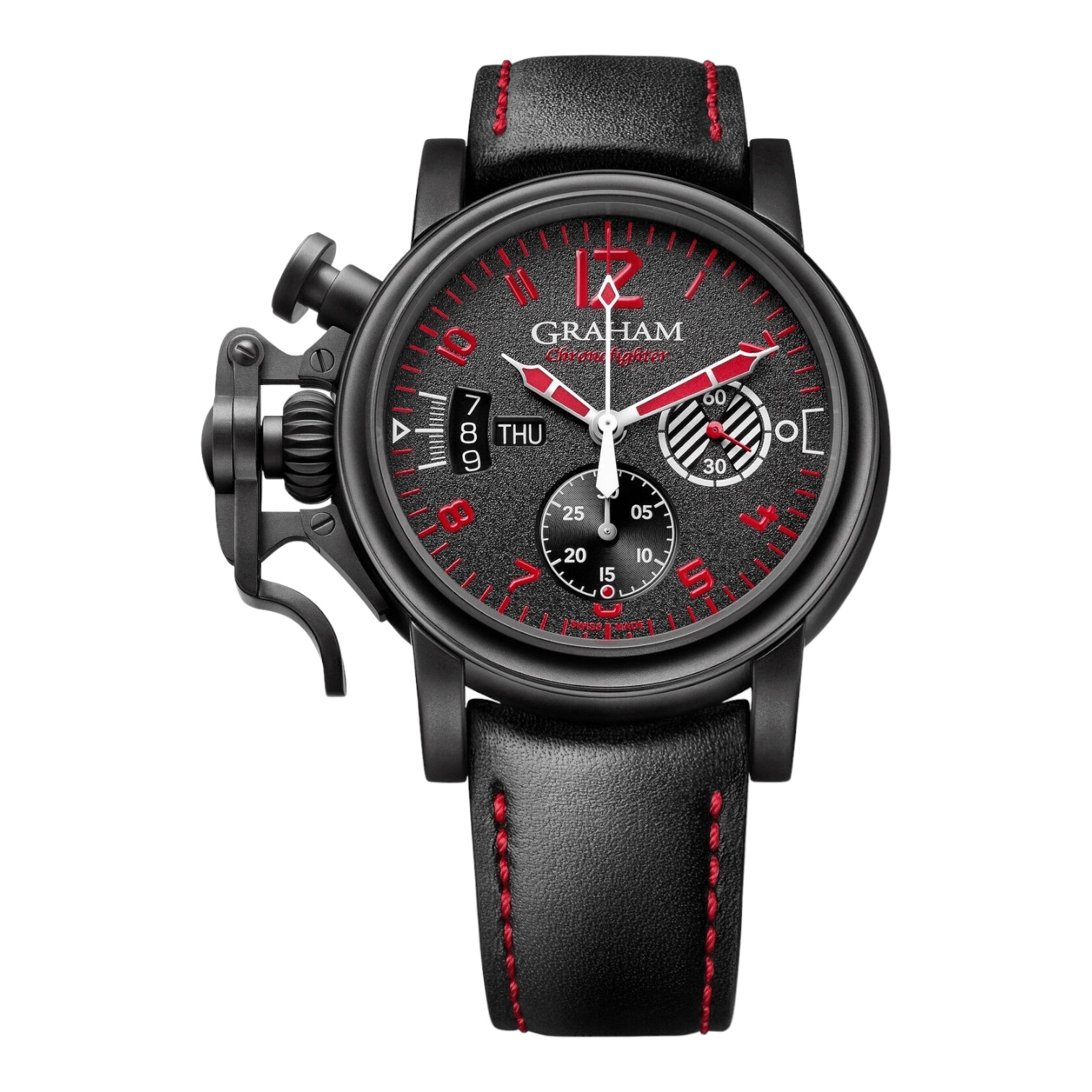 Graham Chronofighter Vintage Aviator DLC Red Limited Ed. Ref. 2CVAB.B41A - ON5467 - LuxuryInStock