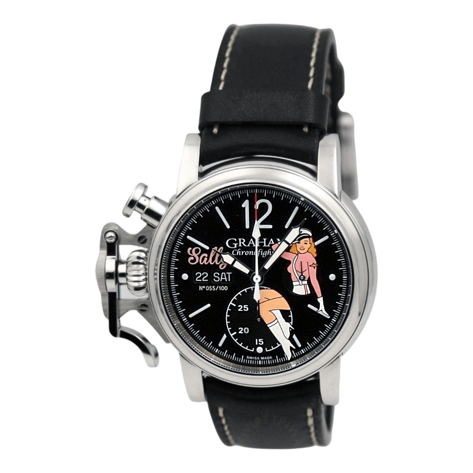 Arte de nariz vintage Graham Chronofighter Sally Lim. Ed. Ref. 2CVAS.B21A ON5472