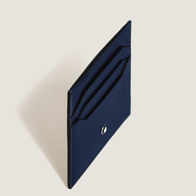 Montblanc Meisterstück MB221664 Porta Carte 6cc in Pelle Ink Blue / Black