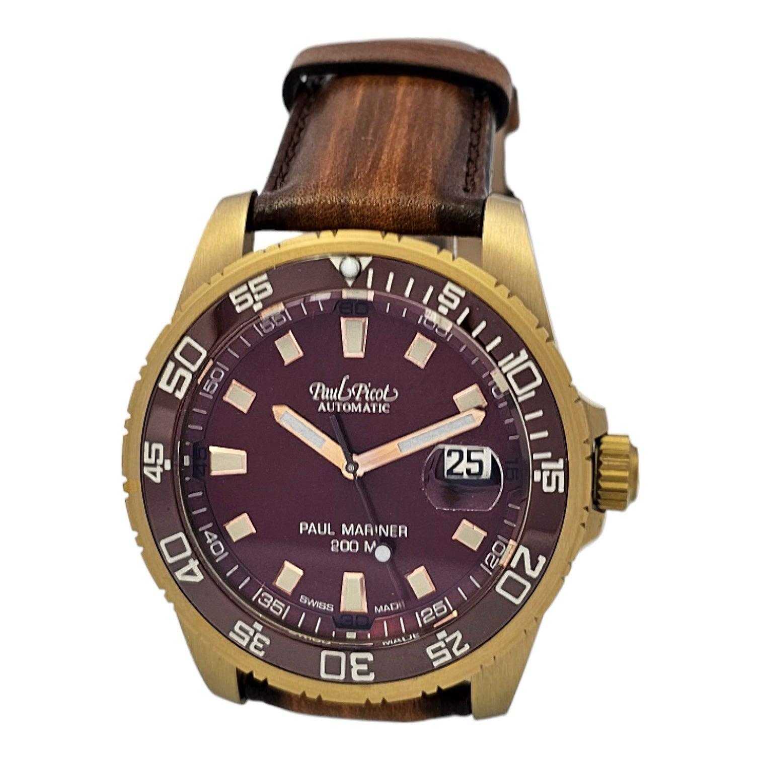 Paul Picot Paul Mariner III Bronze Ref. 4352BZ-CBR/P - ON5675 - LuxuryInStock