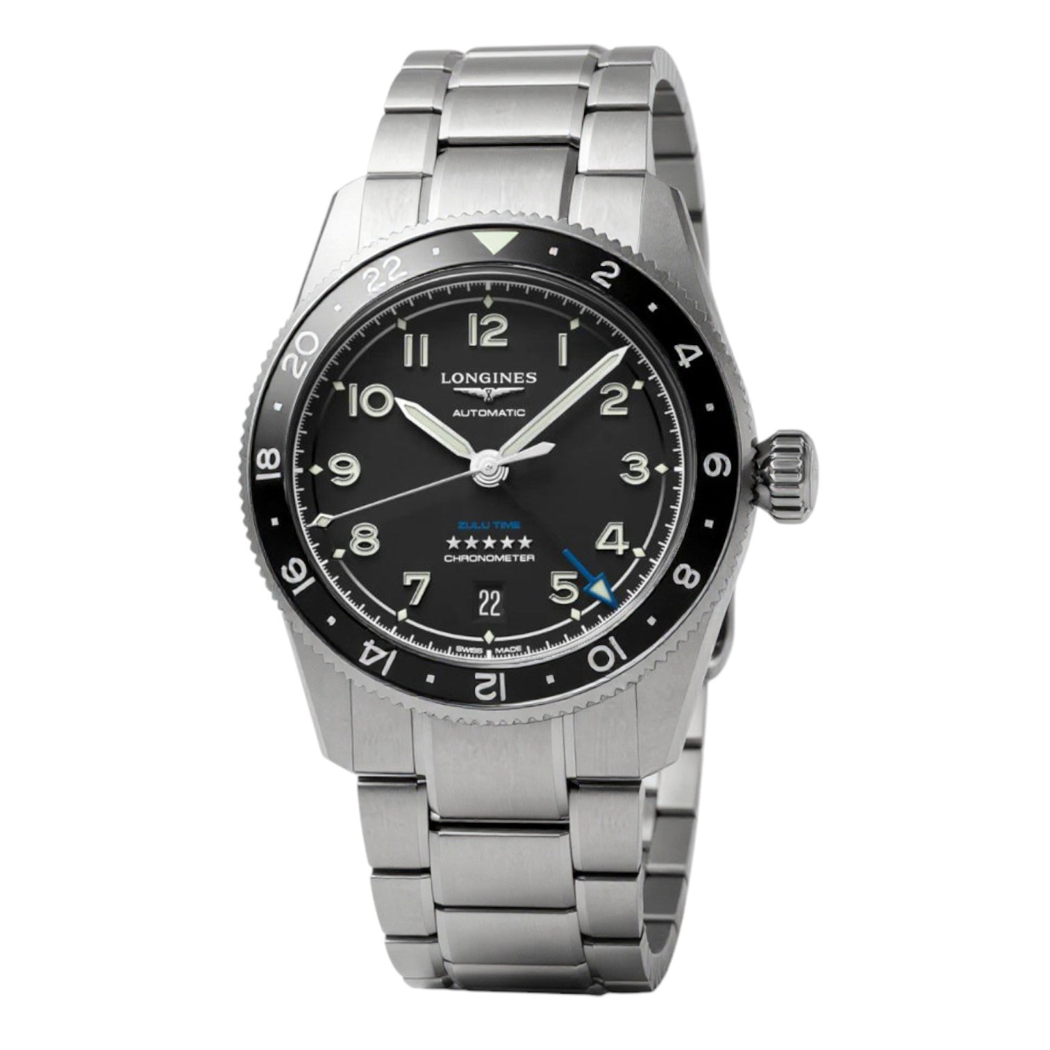 Longines Spirit Zulu Time Automatico 39 mm Ref. L38024536 - ON8459