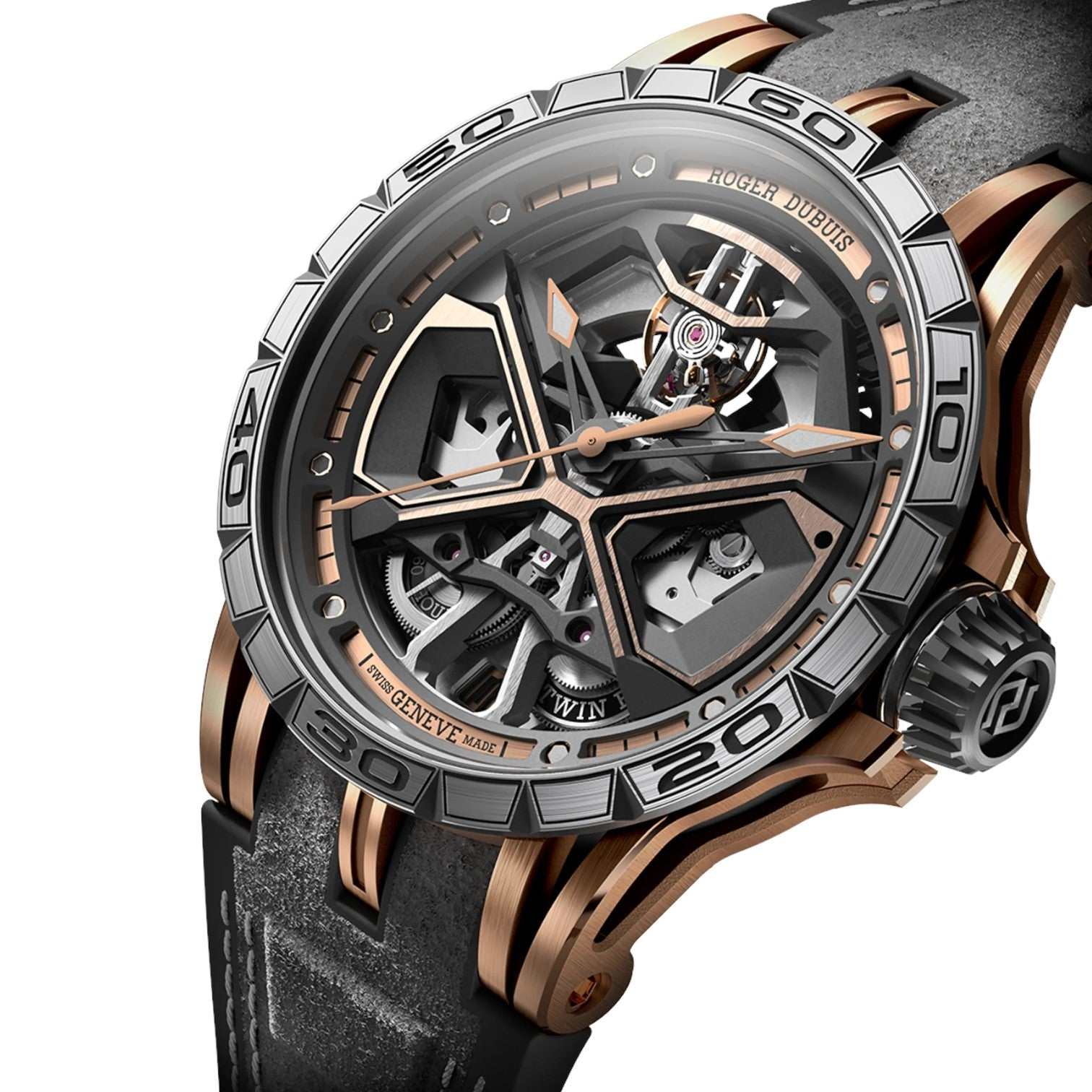 PREZZO SU RICHIESTA - Contattateci - Roger Dubuis Excalibur Spider Huracán Automatic Rose Gold 18 kt 45 mm Ref. DBEX0750 - ON7700
