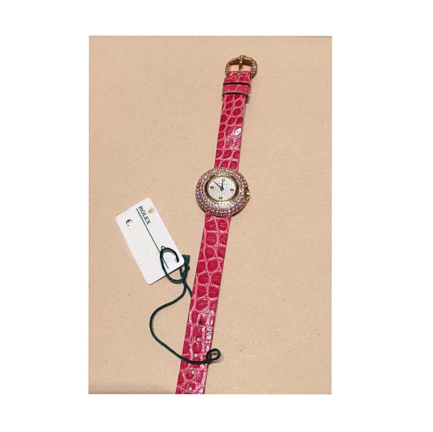 Rolex Cellini Orchidea 6201 Oro giallo 18 kt con Zaffiri rosa Ref. 6201/8 - ON5637 - LuxuryInStock