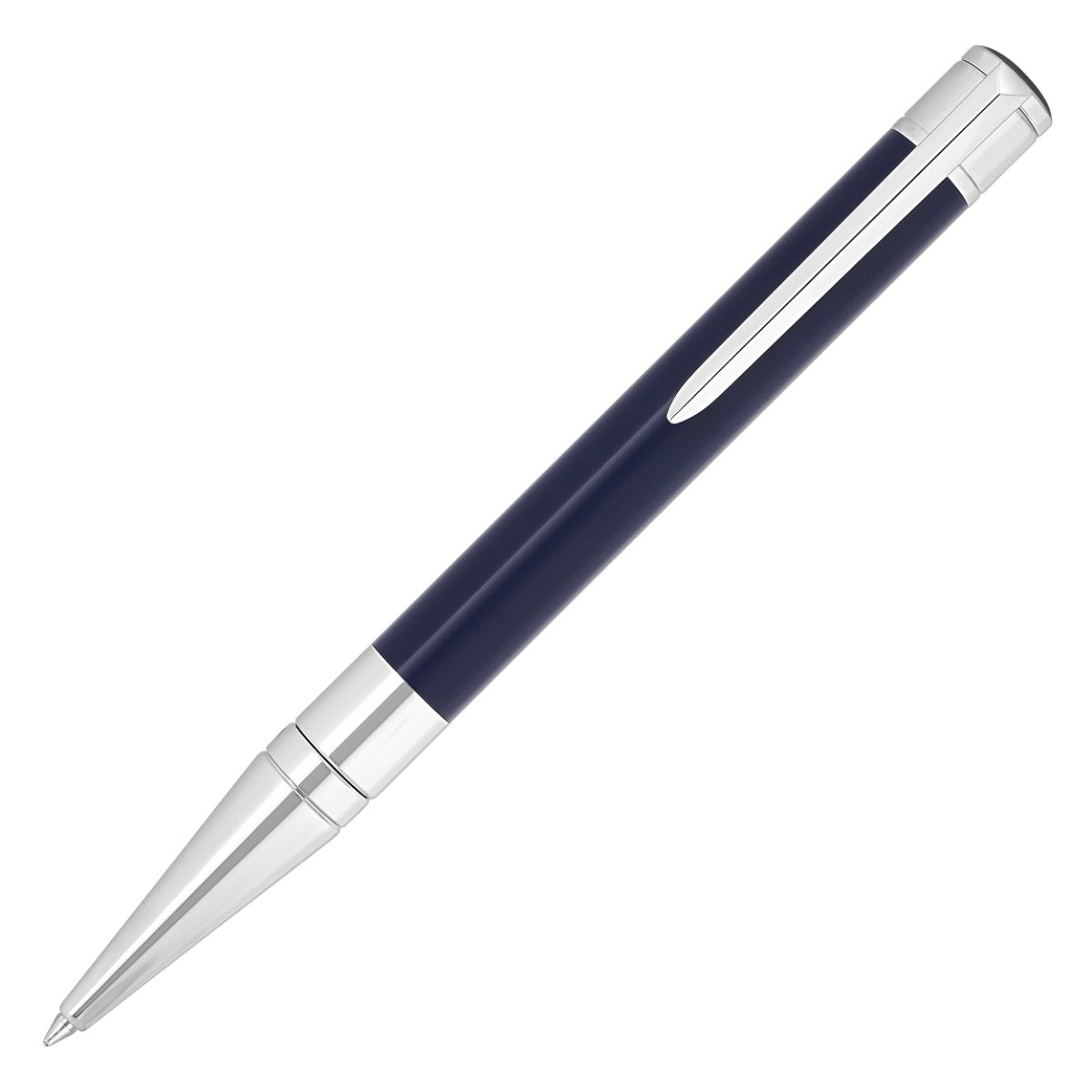 S.T. Dupont D-Initial Ballpoint blue chrome
