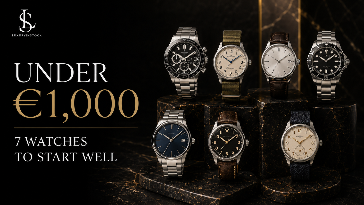Under 1,000 euros: seven watches to start well