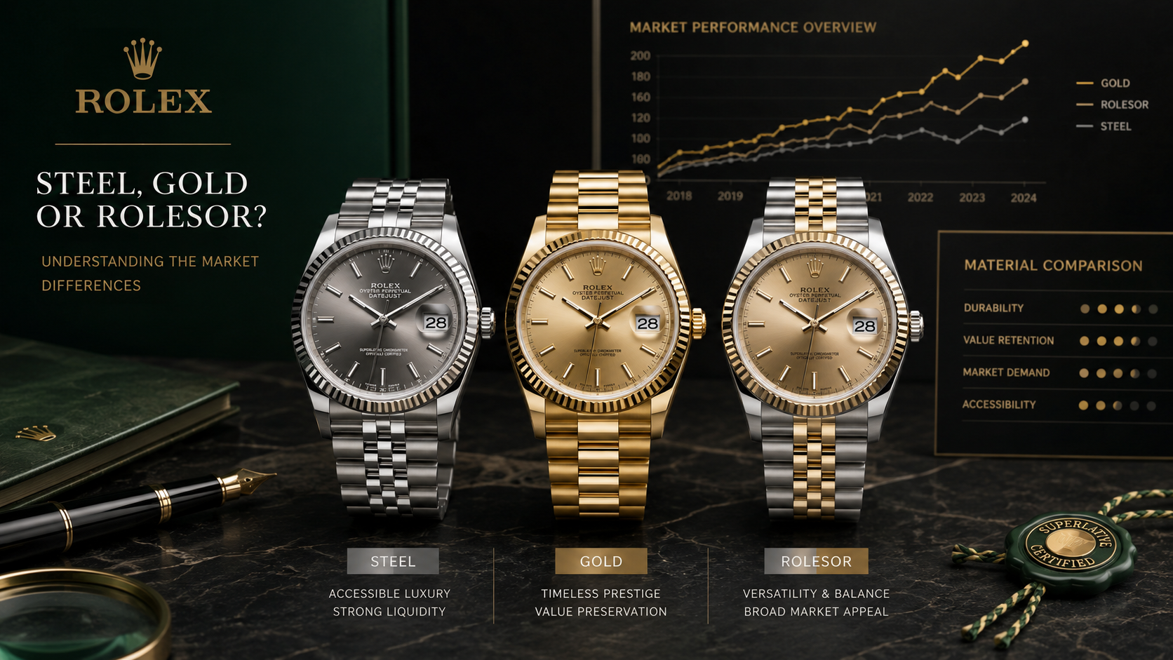 Rolex: acciaio, oro, Rolesor — come leggere le differenze di mercato