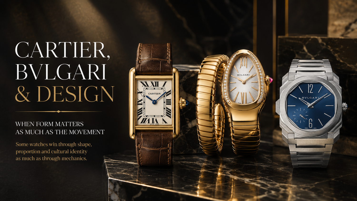 Cartier, Bvlgari e design: quando la forma vale quanto il movimento