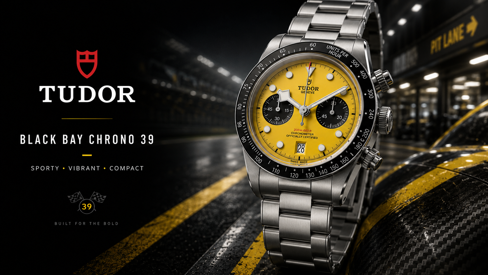 Tudor Black Bay Chrono 39 Bumblebee: piccolo diametro, forte personalità