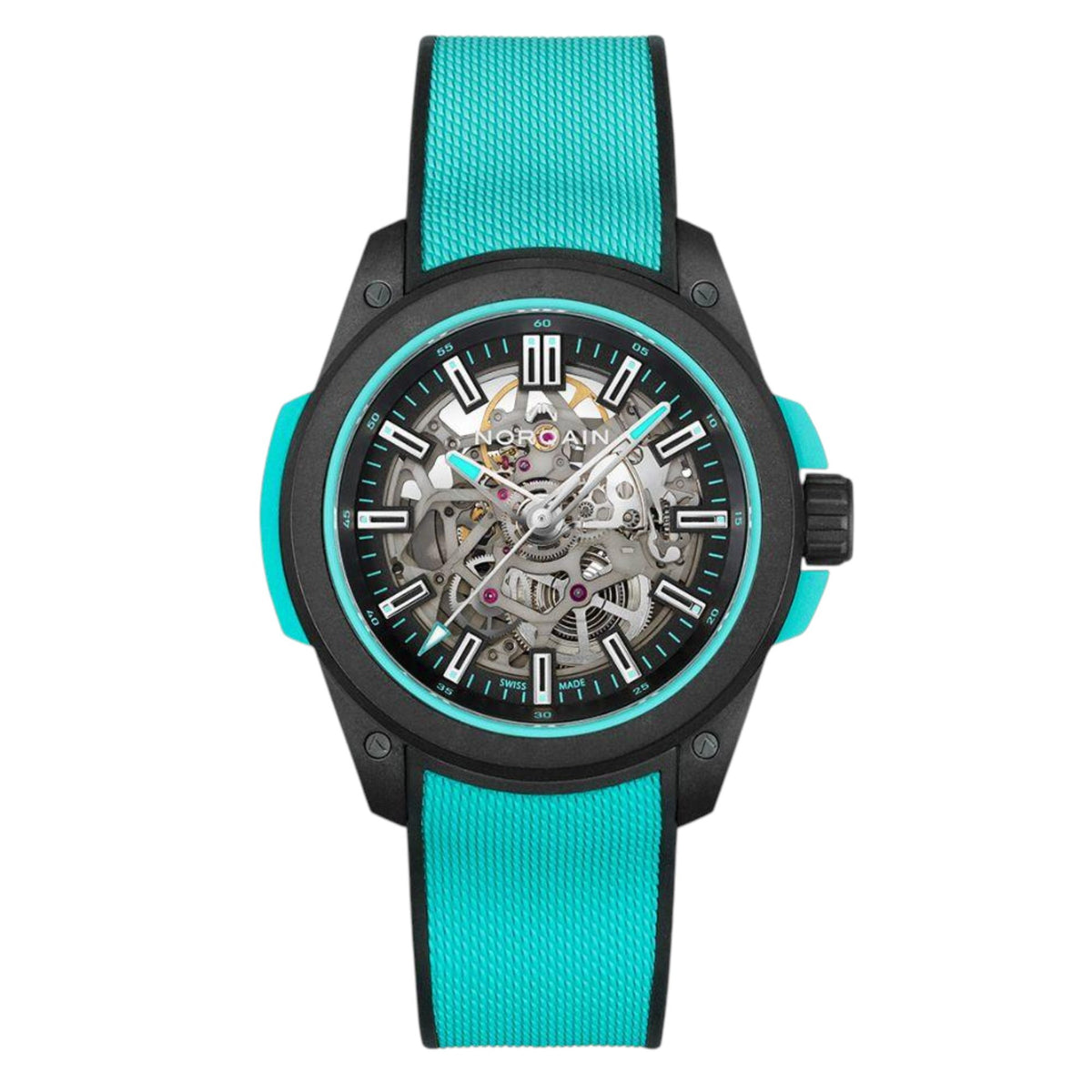 NORQAIN Wild ONE Skeleton 42mm Turquoise N3000.07Q27.B07