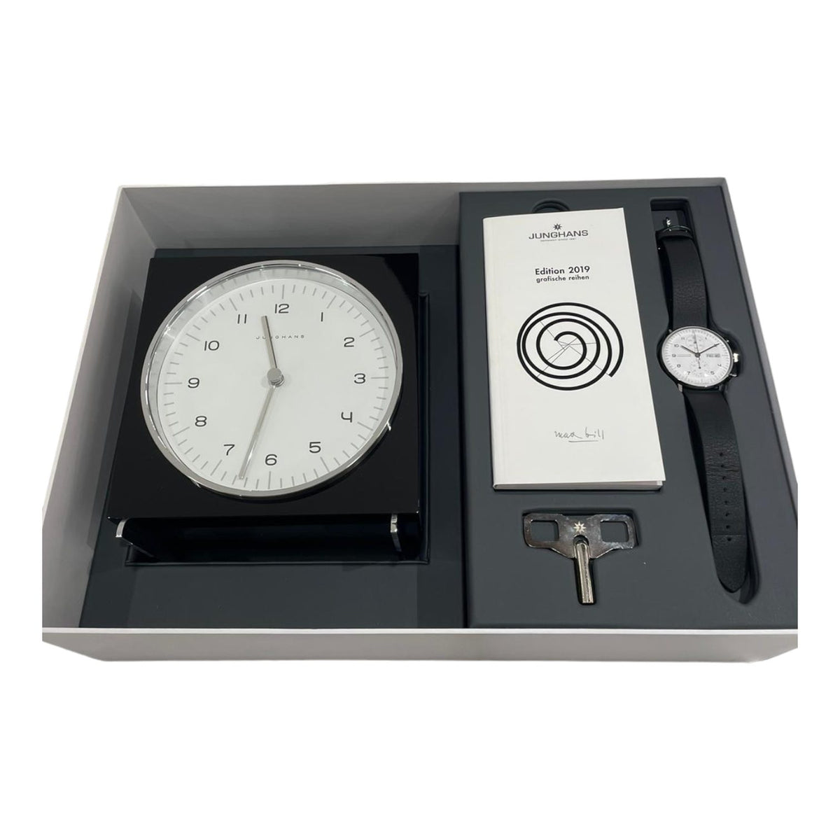 Junghans Max Bill Chronoscope Limited Edition (with Table Clock) 3632919.01