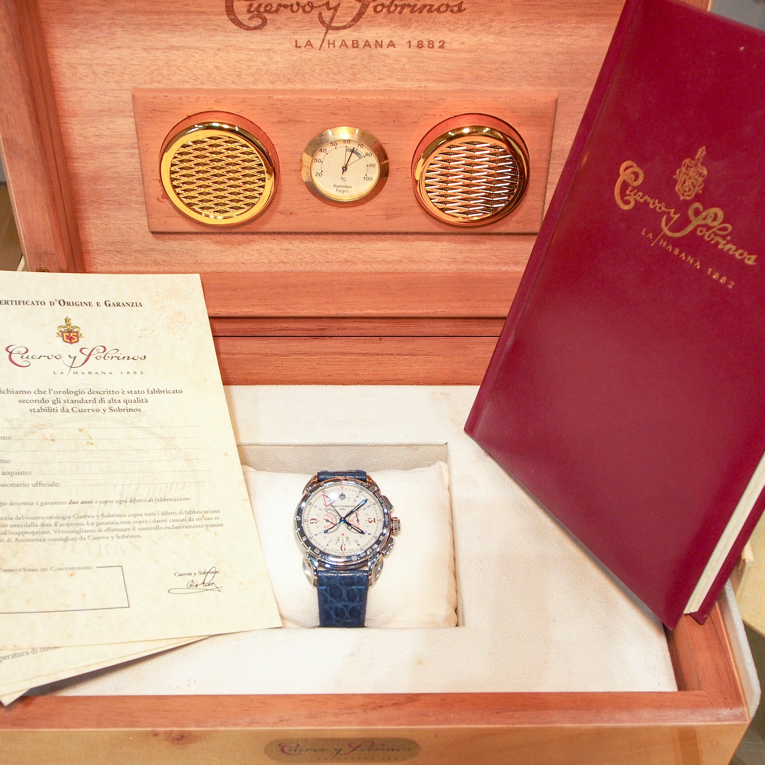 Cuervo Y Sobrinos Historiador Vuelo Ivory dial New Never Worn Ref. 3201.1I - ON05179