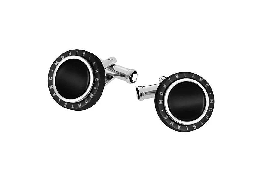 Montblanc 104506 Gemelli Meisterstück Contemporary in Acciaio PVD Nero e Onice