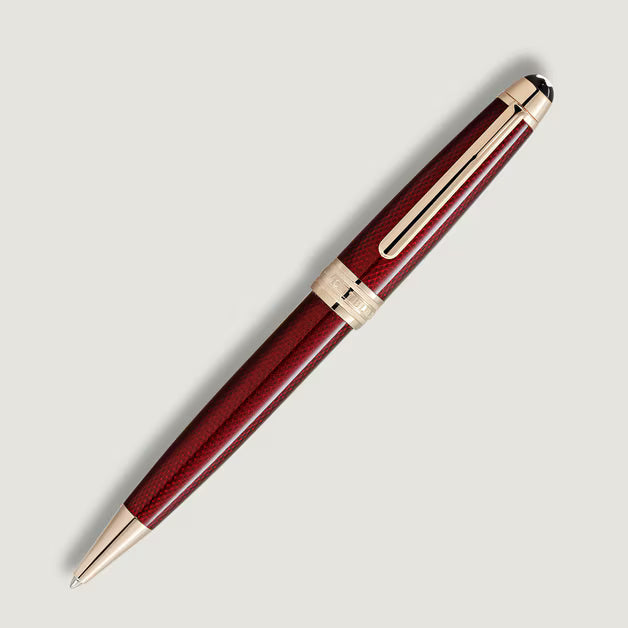 Montblanc Meisterstück MB133025 Solitaire Golden Hour Penna a Sfera in Lacca Bordeaux e Oro