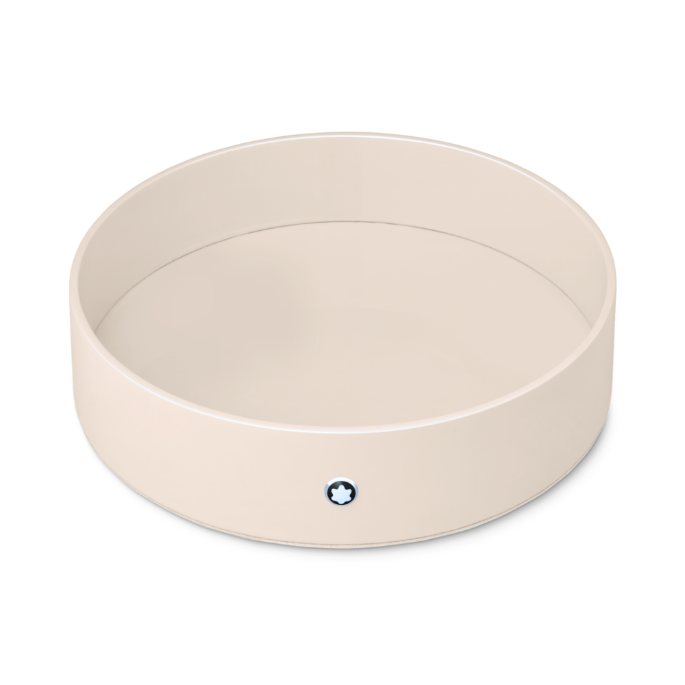 Montblanc Desk Accessories MB133168 Vassoio Rotondo da Scrivania in Lacca Avorio