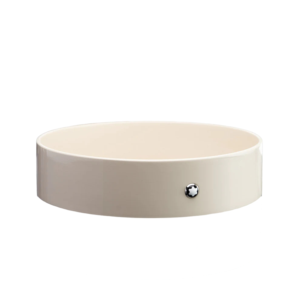 Montblanc Desk Accessories MB133168 Vassoio Rotondo da Scrivania in Lacca Avorio