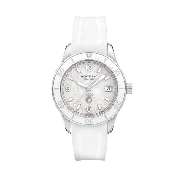 Montblanc Iced Sea Automatic Date 0 Oxygen MB134025 Diver Watch 38 mm White
