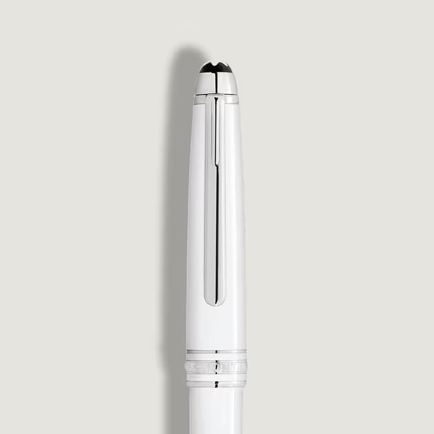 Montblanc Meisterstück MB137122 Classique White Penna a Sfera in Resina Bianca e Platino