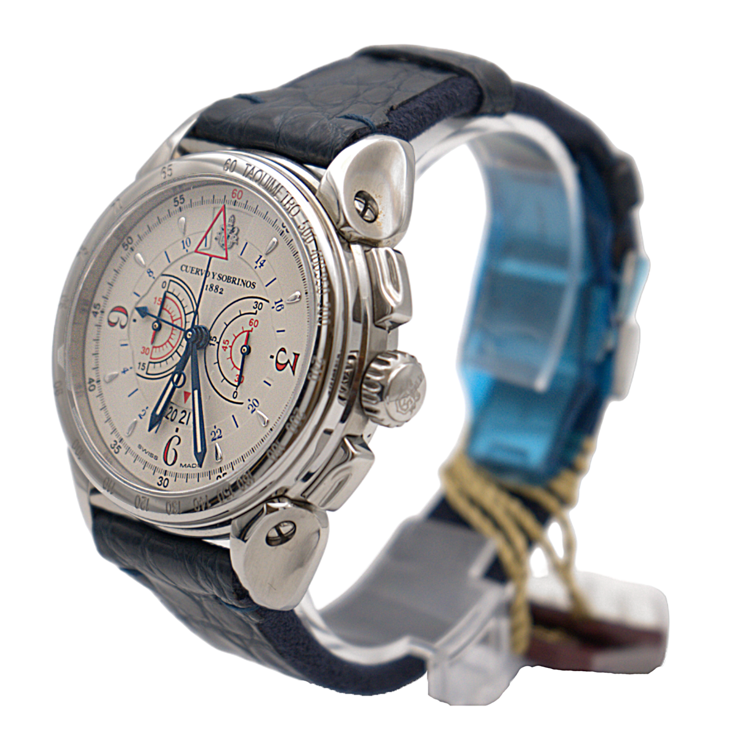 Cuervo Y Sobrinos Historiador Vuelo Ivory dial New Never Worn Ref. 3201.1I - ON05179