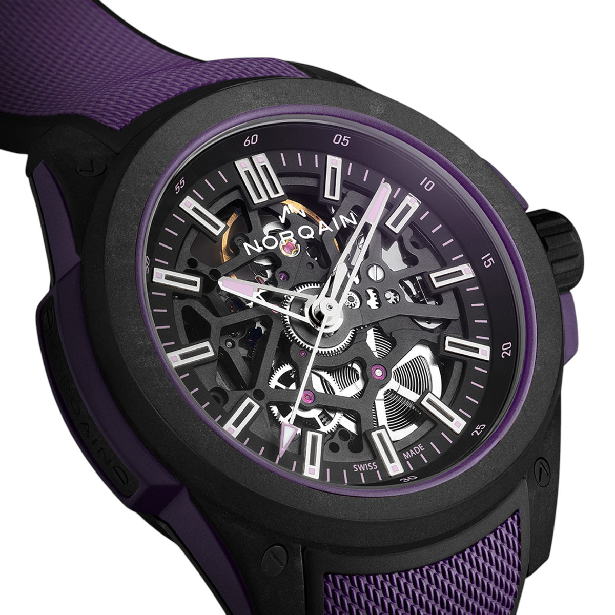 NORQAIN Wild ONE Skeleton 42mm Limited Edition Purple N3000.07Q26.B23