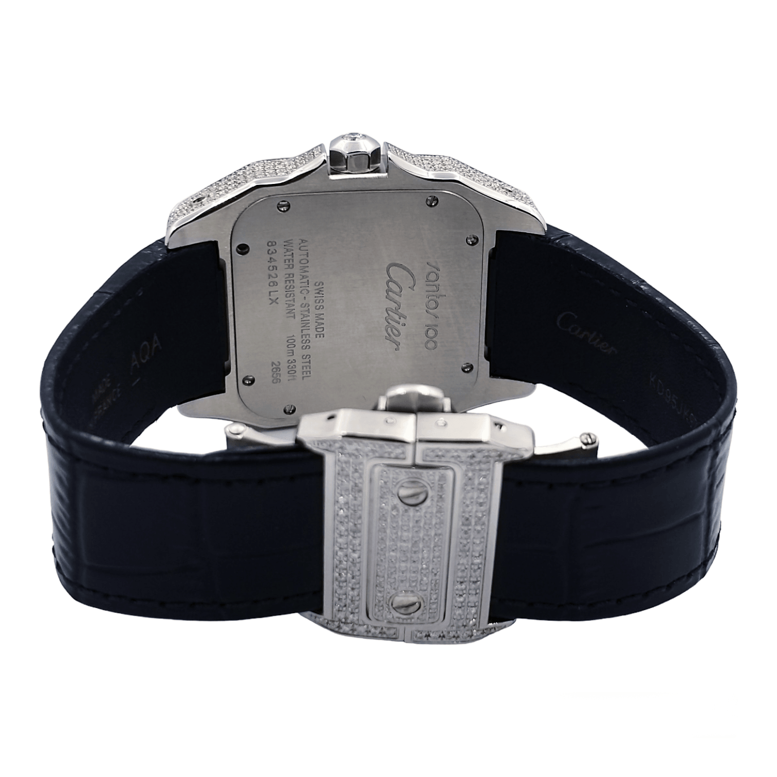 Cartier Santos XL Iced Out Ref.2656 - OU944 - LuxuryInStock