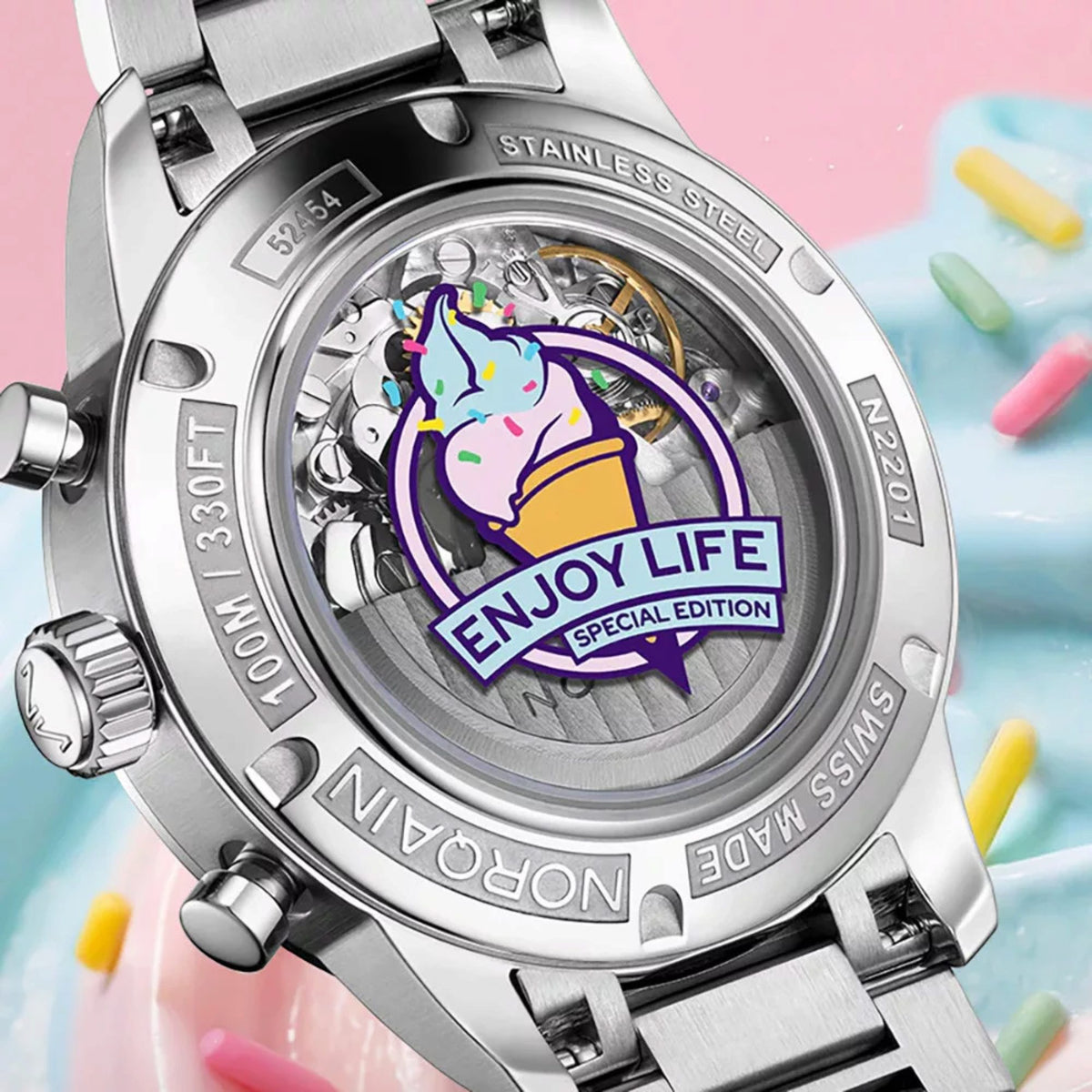 Norqain Freedom 60 Chrono Enjoy Life "Sprinkles" NSS201.19S04.A01.S01