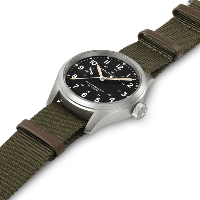 Hamilton Khaki Field Mechanical Power Reserve H69509930 – vista angolata