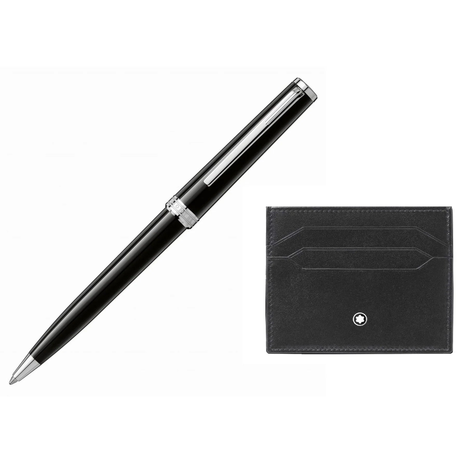 Montblanc Bohème 137793 - Gift Set PIX Penna a Sfera e Porta Carte 6cc Nero